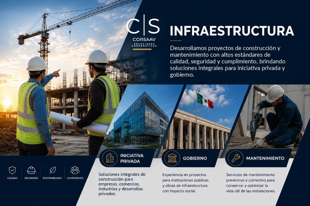 Soluciones integrales de construcción para iniciativa privada, gobierno y retail.